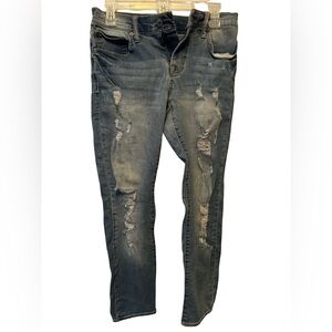 Arizona Jean Company Women's Skinny Jeans - Distressed Blue